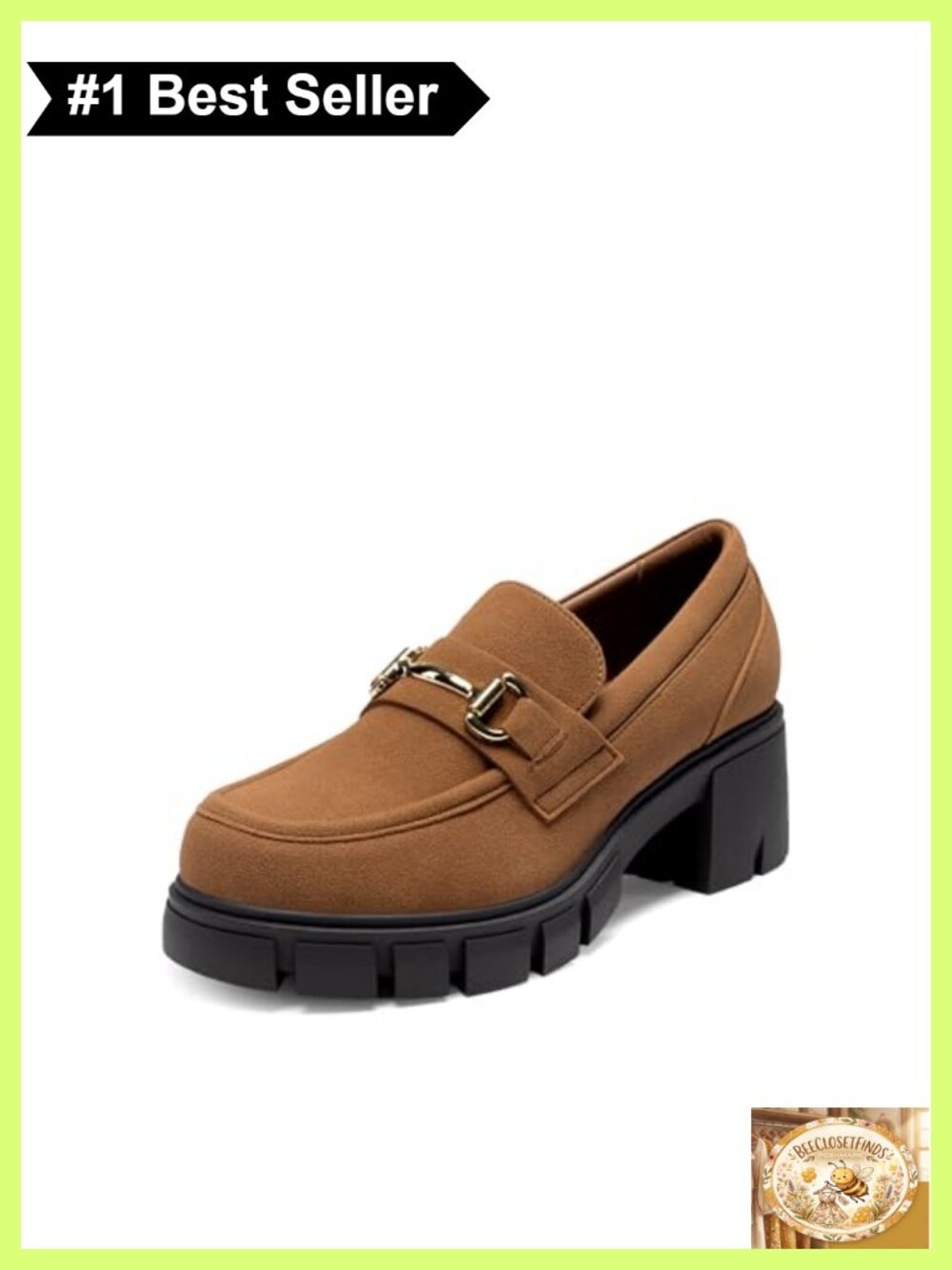 Women's Platform Chunky Loafers Slip-On Dress Shoes